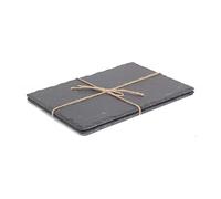 Red Hamper SL006 Drinks Large Rectangular Slate Place Mat Set 2, Wicker
