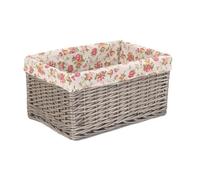 Red Hamper Small Antique Wash Garden Rose Willow Storage Baskets