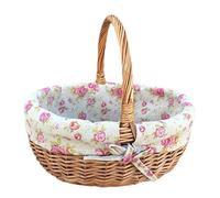 Red Hamper Small Deluxe Wicker Shopping Basket