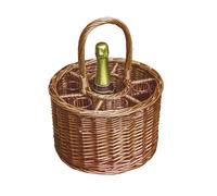 Red Hamper Small Deluxe Wicker Single Bottle Drinks Basket