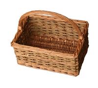 Red Hamper Small Rustic Rectangular Wicker Shopping Basket