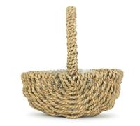 Red Hamper Small Seagrass Plastic Lined Shopping Basket