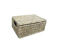 Red Hamper Small Seagrass Storage Basket
