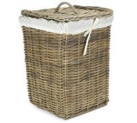 Red Hamper Small Square Rattan Laundry Basket