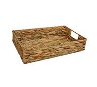 Red Hamper WH007/1 Small Water Hyacinth Shallow Rectangular Storage Basket