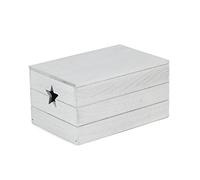 Red Hamper WB079L Wood Small Wooden Vintage Effect Star Cut Out Box