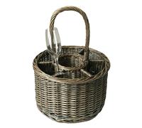 Red Hamper Special Event Wicker Drinks Basket with Glasses