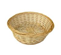 Red Hamper Split Willow Round Wicker Tray