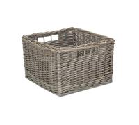 Red Hamper Square Antique Wash Unlined Storage Basket - Large