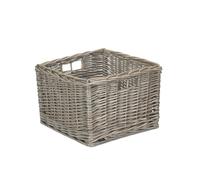 Red Hamper Square Antique Wash Unlined Storage Basket - Small