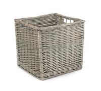 Red Hamper Square Wicker Storage Basket