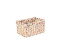 Red Hamper St002R/4 Wicker Extra Large Antique Wash Garden Rose Lined Storage Basket