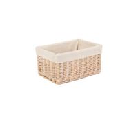 Red Hamper St002W/3 Wicker Large White Lined Storage Basket