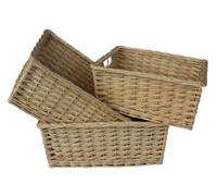 Red Hamper St011-013 Wicker Set Of 3 Kitchen Storage Basket