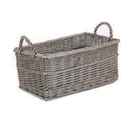 Red Hamper St036/1 Wicker Small Shallow Antique Wash Storage Basket