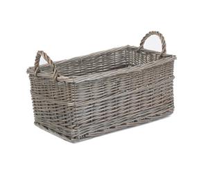 Red Hamper St036/1 Wicker Small Shallow Antique Wash Storage Basket