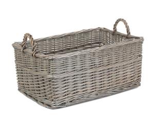 Red Hamper St036/2 Wicker Medium Shallow Antique Wash Storage Basket
