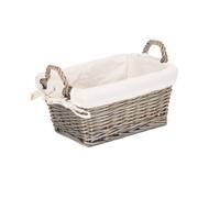 Red Hamper St055W Wicker Small Antique Wash Handled Lined Storage Basket