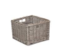 Red Hamper St058 Wicker Small Square Antique Wash Unlined Storage Basket