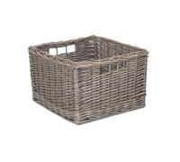 Red Hamper St059 Wicker Medium Square Antique Wash Unlined Storage Basket