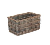 Red Hamper St073/1 Wicker Unlined Small Grey Scandi Storage Basket