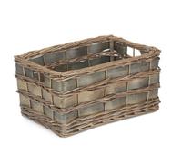 Red Hamper St073/2 Wicker Unlined Medium Grey Scandi Storage Basket