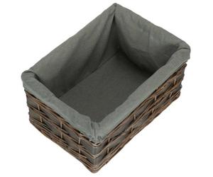 Red Hamper St073Gry/2 Medium Grey Scandi Storage Basket With Grey Lining