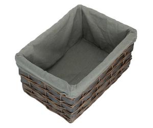Red Hamper St073Gry/3 Large Grey Scandi Storage Basket With Grey Lining