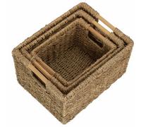 Red Hamper St078 Set Of 3 Nordic Seagrass Storage Basket