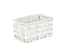 Red Hamper St079/1 Wicker Unlined Small White Scandi Storage Basket