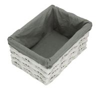 Red Hamper St079Gry/3 Large White Grey Linedscandi Storage Basket With Grey Lining