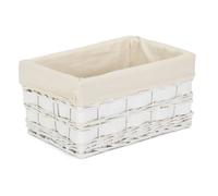 Red Hamper St079W/2 Wicker Medium White Scandi Storage Basket With White Lining