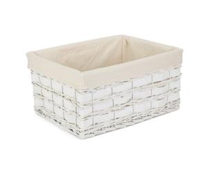 Red Hamper St079W/4 Wicker Extra Large White Scandi Storage Basket With White Lining