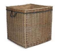 Red Hamper St084/3 Large Antique Wash Square Storage Log Basket