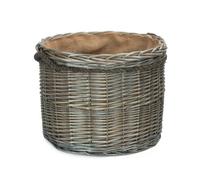 Red Hamper St086/2 Medium Antique Wash Round Storage Log Basket