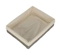 Red Hamper Straight Sided Cotton Linen Paper Rope Trays in Grey | Size: XL Red Hamper Grey XL