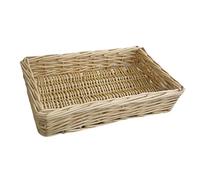 Red Hamper Straight Sided Rectangular Wicker Tray, Brown, 21 x 31 x 6 cm