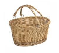 Red Hamper Swing Handle Shopping Basket, Wicker, Brown, 41 x 18 x 30 cm