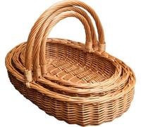 Red Hamper T027/home Wicker Set Of 3 Harrogate Garden Trugs