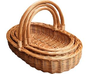 Red Hamper T027/home Wicker Set Of 3 Harrogate Garden Trugs