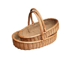 Red Hamper T028/home Wicker Set Of 2 Lined Harrogate Garden Trugs