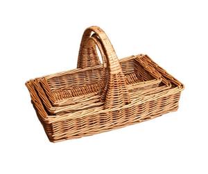 Red Hamper T029/home Wicker Set Of 3 Cheshire Small Garden Trugs