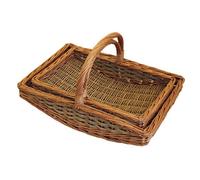 Red Hamper T032/home Wicker Set Of 2 Boat Garden Trugs