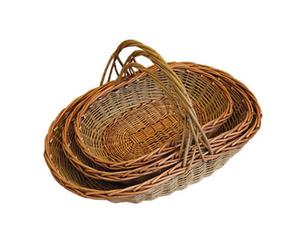 Red Hamper T033/home Wicker Set Of 3 Wisley Garden Trugs