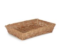 Red Hamper Tapered Wicker Rectangular Tray - Large