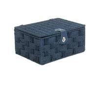 Red Hamper Twisted Blue Paper Storage Basket - Large