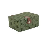 Red Hamper Twisted Green Paper Storage Basket - Small