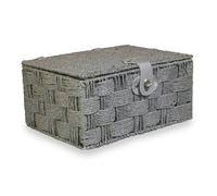 Red Hamper Twisted Grey Paper Rope Storage Basket - Medium