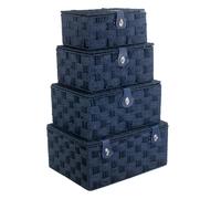 Red Hamper Twisted Paper Rope Picnic Basket in Blue | Size: Large Red Hamper Blue L