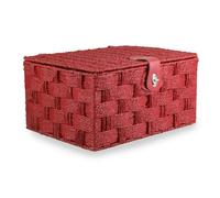 Red Hamper Twisted Red Paper Rope Storage Basket - Small